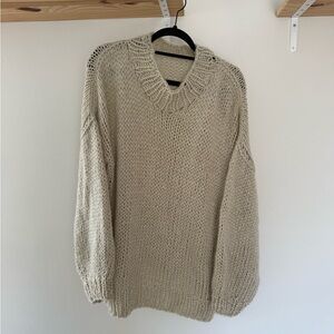 Indah Women’s Cozy Oatmeal Knit Sweater